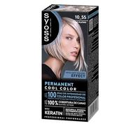 SYOSS Permanent Cool Color 10-55 Rubio Platino, tinte de pelo matizador y mascarilla intensiva con keratina, para una cobertura profesional de canas, color duradero