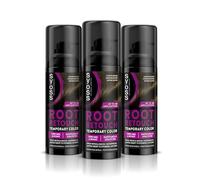 SYOSS Root Retouch Spray Retoca raíces Temporal Color castaño (1 x 120 ml), retocador de canas y raíces con cobertura instantánea, coloración pelo temporal para las canas, Pack 3