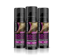 SYOSS Root Retouch Spray Retoca raíces Temporal Color rubio oscuro (1 x 120 ml), retocador de canas y raíces con cobertura instantánea, coloración pelo temporal para las canas, Pack 3