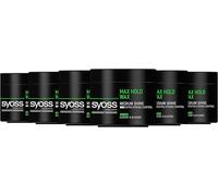 Syoss Wax Max Hold (1 x 150 ml), cera capilar para peinados de salón de belleza duraderos en casa, control fuerte y brillo medio para un peinado bien cuidado