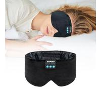 SYPVRY Antifaz para dormir con auriculares Bluetooth, máscara inalámbrica para dormir, máscara de ojos Bluetooth para dormir, viajar, máscara de meditación con micrófono (negro)