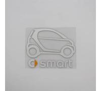 SYQCM Coche Adhesivo para Tapa Combustible para Smart Fortwo III 2014-2020, Coche Emblema Pegatina para Tapa Depósito Combustible Exterior Accesorios,White