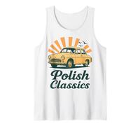 Syrenka Polaco Clásico Coche PRL Retro Auto Diseño Camiseta sin Mangas