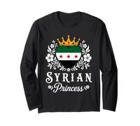 Syrian Princess Syria Flag Proud Syrian Girl Manga Larga