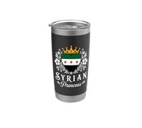 Syrian Princess Syria Flag Proud Syrian Girl Vaso térmico de acero inoxidable de doble pared