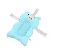Syrisora Cojín de Soporte para Baño para bebé, Almohada de Baño Suave Ajustable Flotante para Ducha Infantil con Superficie de Fibra de Algodón, Segura y Cómoda (Azul claro)