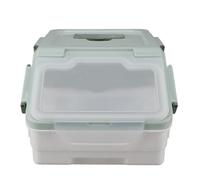 Syrisora Contenedor Hermético de Arroz, Contenedor de Almacenamiento de Arroz Espesado con Tapa Fácil de Abrir para Bocadillos de Harina de Grano de Cocina, Verde Menta (5 kg / 11 libras)