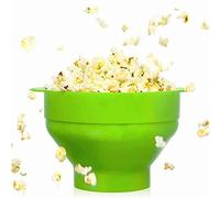 Syrisora Cuenco Plegable del Fabricante de las Palomitas del Silicón de Popper de las Palomitas de Maíz del Silicón de la Microonda con la Tapa de la Manija