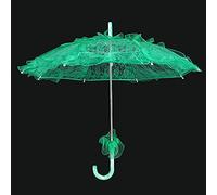 Syrisora Elegante Paraguas de Encaje para Bodas, Hermoso Dosel de Encaje, Multicolor, Suave Apertura y Cierre, Adecuado para Fotografía de Bodas, Representaciones Teatrales y Uso Diario (Verde)