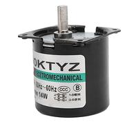 Syrisora Motor Síncrono de CA Mini Motor 14W 220V/110V Bajo Nivel de Ruido Todos los Engranajes Metálicos Bobina de Cobre Alto par con Grasa de Alta Temperatura para Ventiladores (5 rpm/min CA 220 V.)