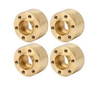 Syrisora Peso de Latón Ancho del Cubo Hexagonal de la Rueda, Accesorios RC con Resistencia Al óxido y Al Desgaste para 1/10 Axial SCX10 Capra VS4 10 Gen8 RC Trailer M3 6 Agujeros 1.9 2.2 (12mm)