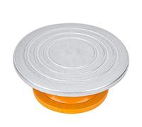Syrisora Rueda para Esculpir, Plato Giratorio Redondo para Fabricación de Modelos de 12 Pulgadas para Cerámica, con Superficie Antideslizante y Capacidad de 50 Kg, Color Plateado,