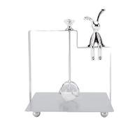 Syrisora Soporte de Servilleta Cuadrada de Estilo Europeo Arte de Hierro Sits Sitting Rabbit Decor Ratch para la Barra de Casas House de té Soportes de Servilleta de Metal Solselas (Plata)