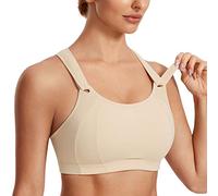 SYROKAN - Sujetador Deportivo de Alto Impacto para Mujer Aceite Gris 110D