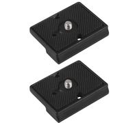 SYRQUX 2 Piezas Placa De Liberación Rápida, Compatible Con Cabezales De Trípode Para Manfrotto 200Pl-14 Plate, Incluye Tornillo De 1/4", Para Dslr Y Cámaras Sin Espejo