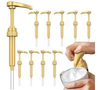 Syrup Pump - 12.4 Inches 10 Pieces Coffee Flavoring Dispenser for 750ml Bottles, Sturdy Pump Set with Easy Fit Design, Kitchen Accessory for Home Party Hotel Restaurant Bar