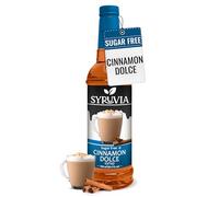 Syruvia Jarabe de canela Dolce sin azúcar, 751.2 ml Jarabe saborizante de café de primera calidad. 0 calorías, kosher y sin gluten. Perfecto para bebidas, refrescos, batidos, postres y mucho más.