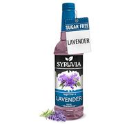 Syruvia Jarabe de lavanda sin azúcar - 751.2 ml. Jarabe saborizante de café de alta calidad. 0 calorías, kosher y sin gluten. Perfecto para bebidas, refrescos, batidos, postres y más.