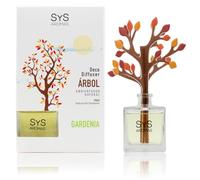SYS Aromas Ambientador Decorativo Árbol - Fragancia Duradera Gardenia - Aromatizador de Hogar, Oficina y Baño - 90 ml
