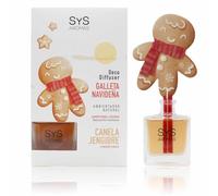 SYS Aromas Ambientador Decorativo Difusor Galleta Navideña Canela y Jengibre - Fragancia Dulce y Especiada - Aroma Cálido y Acogedor - Larga Duración - Ideal para Hogar, Oficina y Regalo - 90 ml