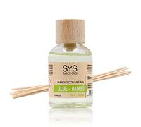 SYS Aromas Ambientador Mikado Aloe Vera y Bambú - Difusor con Varillas de Ratán - Larga Duración - Ideal para Hogar, Oficina, Baño - Fabricado en España - 50 ml con 8 Varillas