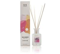 SYS Aromas Ambientador Mikado Dulce Atardecer - Aroma Floral y Herbal - Fragancia Duradera Rosa, Jazmín y Flor de Cerezo - Difusor con Varillas de Ratán - 100 ml con 8 Varillas