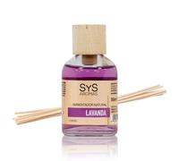 SYS Aromas Ambientador Mikado Lavanda - Difusor con Varillas de Ratán - Larga Duración - Ideal para Hogar, Oficina, Baño - 50 ml con 8 Varillas