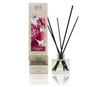 SYS Aromas Ambientador Mikado Peonía Japonesa y Cedro - Botanical - Difusor con Varillas de Ratán - Sin Alcohol - Larga Duración - Ideal para Hogar, Oficina, Baño - 100 ml con 5 Varillas