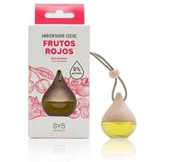 SYS Aromas Ambientador para Coche Frutos Rojos 6ml | Sin Alcohol - Ambientador Colgante Natural de Larga Duración - Elimina Malos Olores con Fragancia Equilibrada y Uniforme
