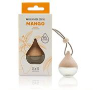 SYS Aromas Ambientador para Coche Mango 6ml | Sin Alcohol - Ambientador Colgante Natural de Larga Duración - Elimina Malos Olores con Fragancia Tropical Dulce y Refrescante