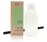 SYS Aromas Ambientador Recambio Mikado Madera y Vetiver 1991 - Recarga para Difusor con Varillas - Larga Duración - Ideal para Hogar, Oficina, Baño - 200 ml con 5 Varillas