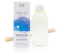 SYS Aromas Ambientador Recambio Reflejos de Luna - Recarga para Difusor con Varillas - Aroma Fresco y Mediterráneo - Fragancia Duradera Romero, Menta y White Musk - 200 ml con 8 Varillas