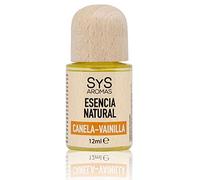 SYS Aromas Esencia Natural Canela y Vainilla - Aroma Dulce y Cálido - Para Quemadores, Ambientadores, Humidificadores y Velas - 12ml