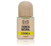 SYS Aromas Esencia Natural Citronela - Repelente de Insectos Natural - Aroma Cítrico y Herbal - Para Quemadores, Ambientadores, Humidificadores y Velas - 12ml