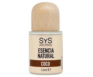 SYS Aromas Esencia Natural de Coco 12ml Aceite Aromático Concentrado Puro para Difusores y Aromaterapia Fragancia Tropical Relajante, Elimina Olores Vegano, Larga Duración