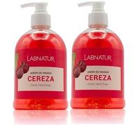 SYS Cosmética Natural Jabón de Manos con Aroma de Cereza, Pack 2 Unidades x 500ml, Líquido Natural para Higiene Diaria