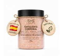 SYS Exfoliante Corporal Natural | Sal Rosa del Himalaya 350 g | Aceites de Rosa Mosqueta y Aguacate | Elimina Células Muertas e Impurezas | Piel Suave y Firme | Vegano | Fabricado en España