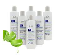 SYS Gel Hidroalcohólico Pack 6 x 250 ml - Con Aloe Vera y Pantenol - Limpieza de Manos Sin Agua - Higienizante Total 70% Alcohol - Hidratante y Suave - Uso Diario (Total 1,5 L)