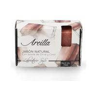 Jabón Natural PREMIUM de ARCILLA ROJA LABNATUR. 100% VEGANO. Contiene exclusivamente Aceite de Oliva y Aceite de Coco y es ideal para el cuidado de pieles resecas o dañadas.