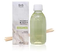SYS Recambio Mikado Bergamota 200ml + Palos Marmol Collection Aromas