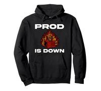 SysAdmin Prod Is Down Server On Fire Devops Tech Humor Sudadera con Capucha