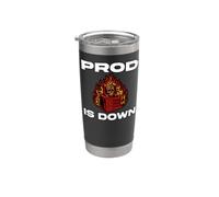 SysAdmin Prod Is Down Server On Fire DevOps Tech Humor Vaso térmico de acero inoxidable de doble pared