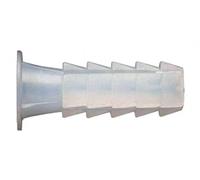 Sysfix 2120500 - Pack de 25 tacos de fijación para pared (polietileno de baja densidad/LDPE, 5 x 21 mm, 3 patas) color blanco