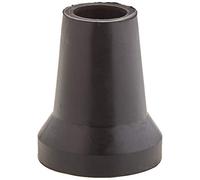 Sysfix Contera de goma negra para muletas y bastones de 19 mm diámetro con arandela metálica - 4 Conteras
