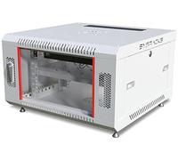Sysracks 6U Soporte de pared gris IT Network Av Data Server Rack gabinete gabinete 24 pulgadas de profundidad - Estante - PDU de 8 vías - Ventilador - Patas ajustables - Hardware