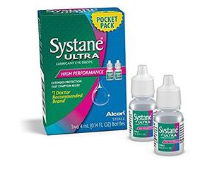 Systane Ultra Eye Drops Lubricante Alto Rendimiento Terapia de Ojos Secos, Dos botellas de 4 ml