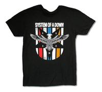 System A Down 2 Headed Eagle Black T Shirt Black S