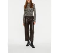 System Action Camiseta de mujer ajustada estampada cuello perkins. Multicolor XL