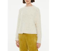 System Action Jersey de mujer grueso tweed cuello perkins. Crudo S