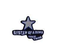 System Of A Down Blue Silver parche patch bordado con logotipo para planchar de hierro en apliques